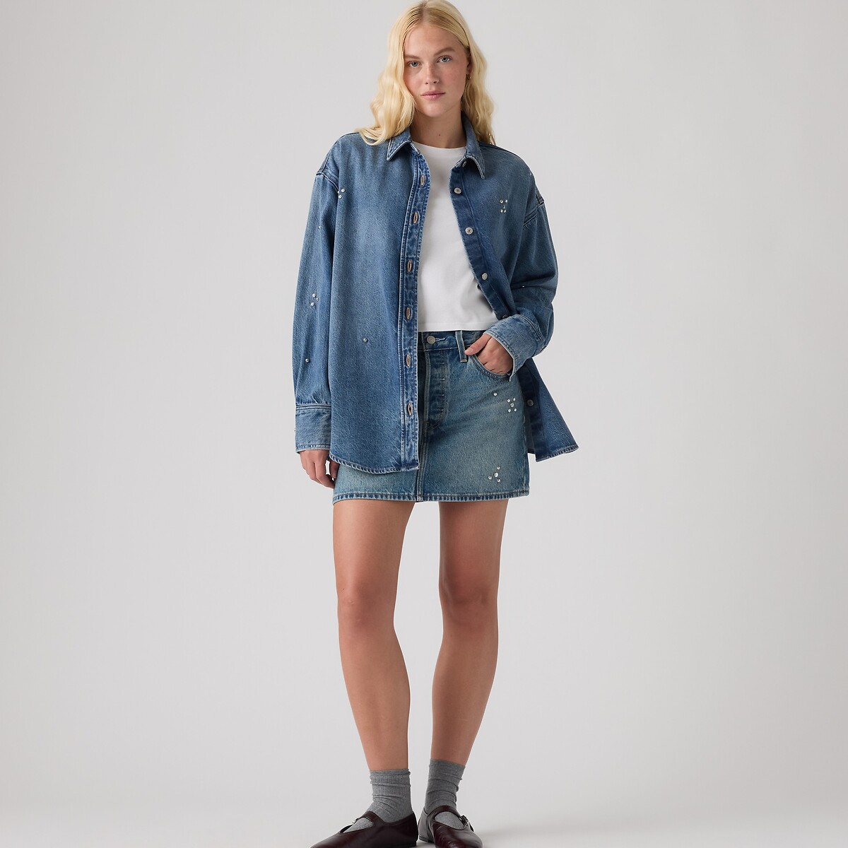 Jupe courte en jean Icon trip on drip skirt, LEVI'S