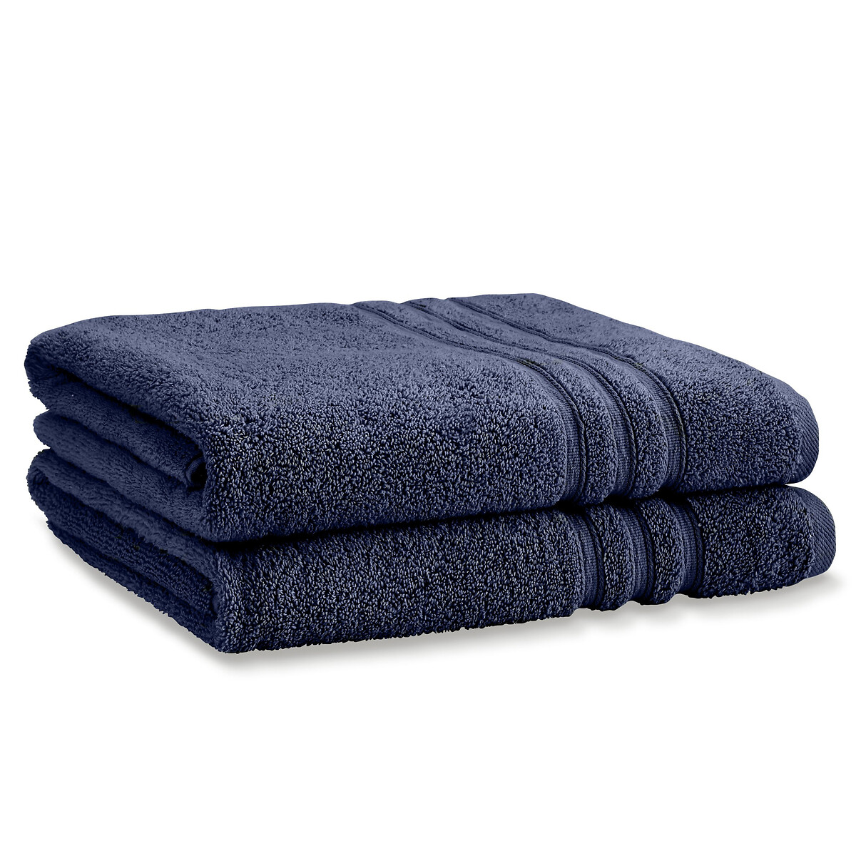 Zero Twist Cotton Bath Sheet Pair navy, CATHERINE LANSFIELD