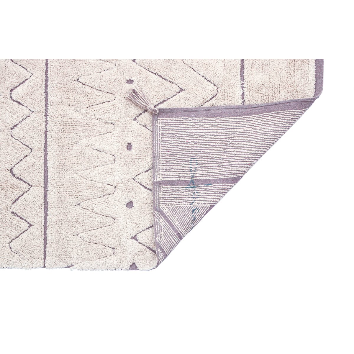 Tapis recyclé rectangulaire en coton azteca  RECYCLÉ naturel, LORENA CANALS