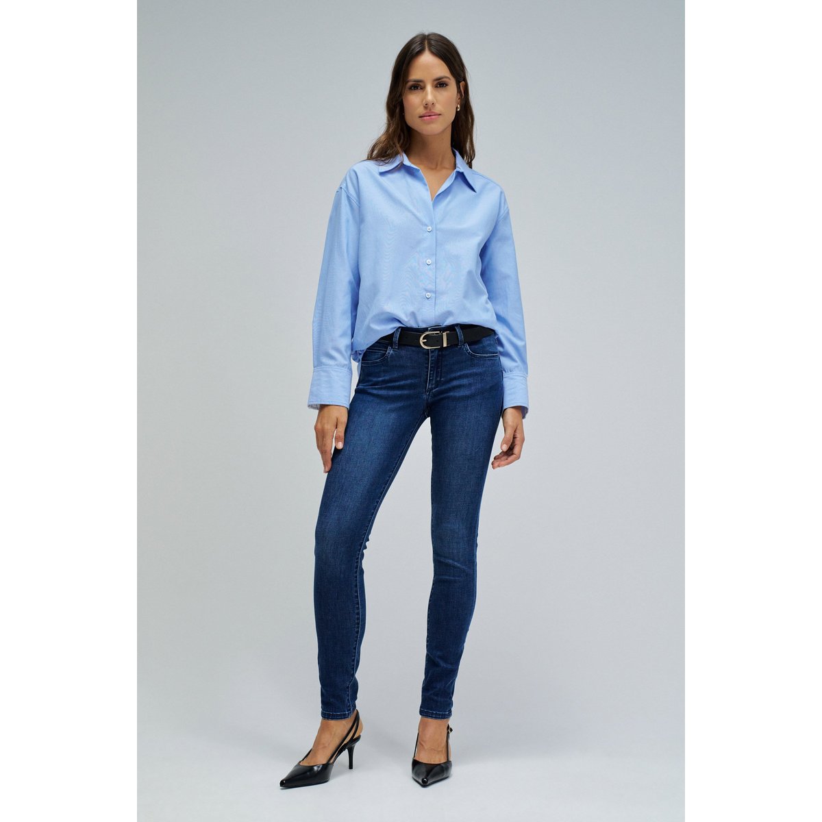 JEAN WONDER PUSH UP SKINNY bleu denim, SALSA JEANS