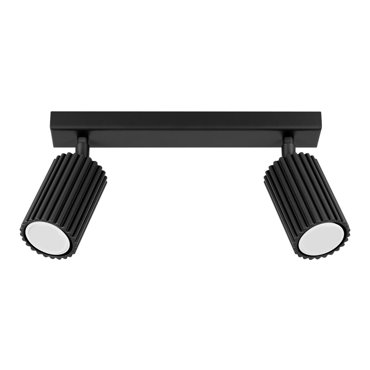 Plafonnier Aluminium Noir GU10 2 Karbon noir, EDEN