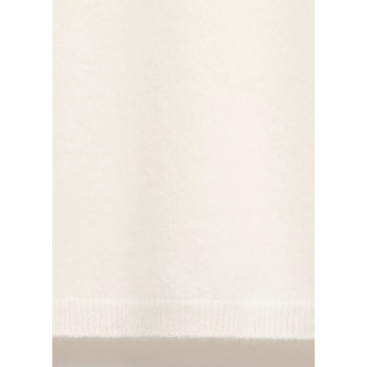 Pull-over 100 % cachemire col montant écru, MANGO