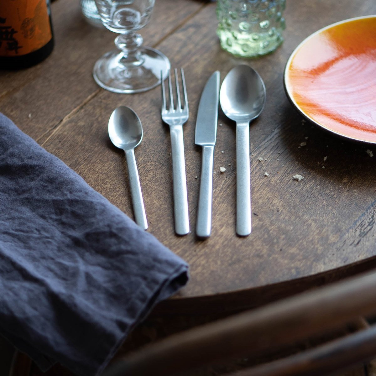 Set de 4 couverts de table, Loft Vintage inox, SABRE