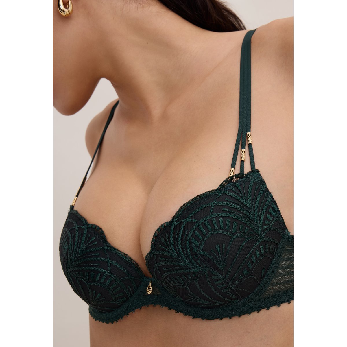 Soutien gorge Push up coques Vibes vert, AUBADE