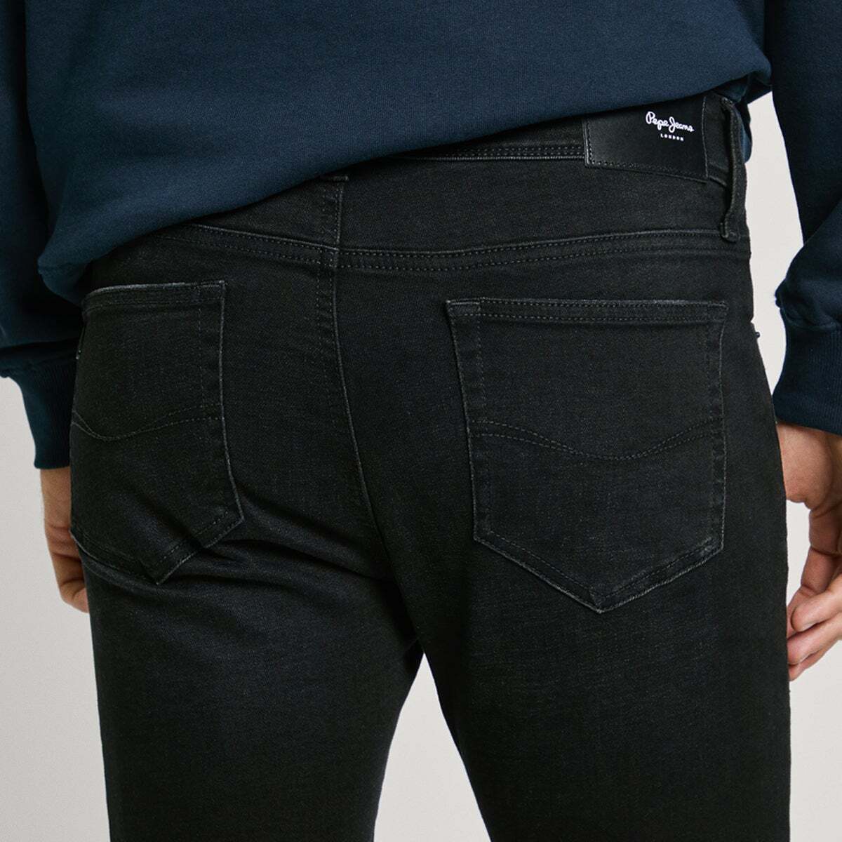 Jean Coupe Super Skinny, Taille Moyenne black used, PEPE JEANS