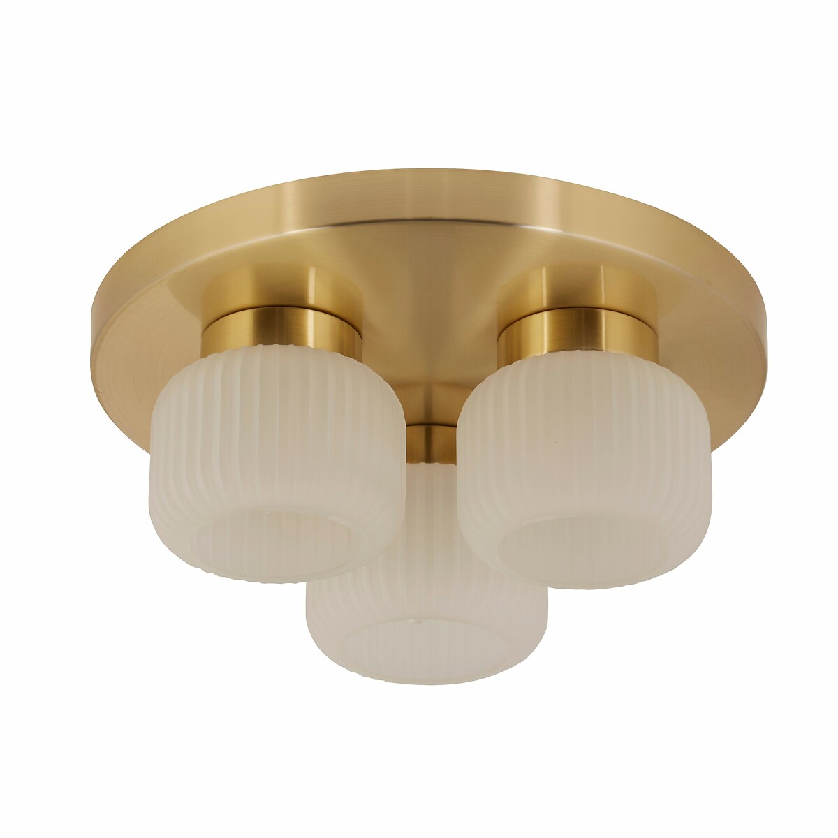 Spring 3-Light Frosted Glass Ceiling Light in Gold white, SO'HOME