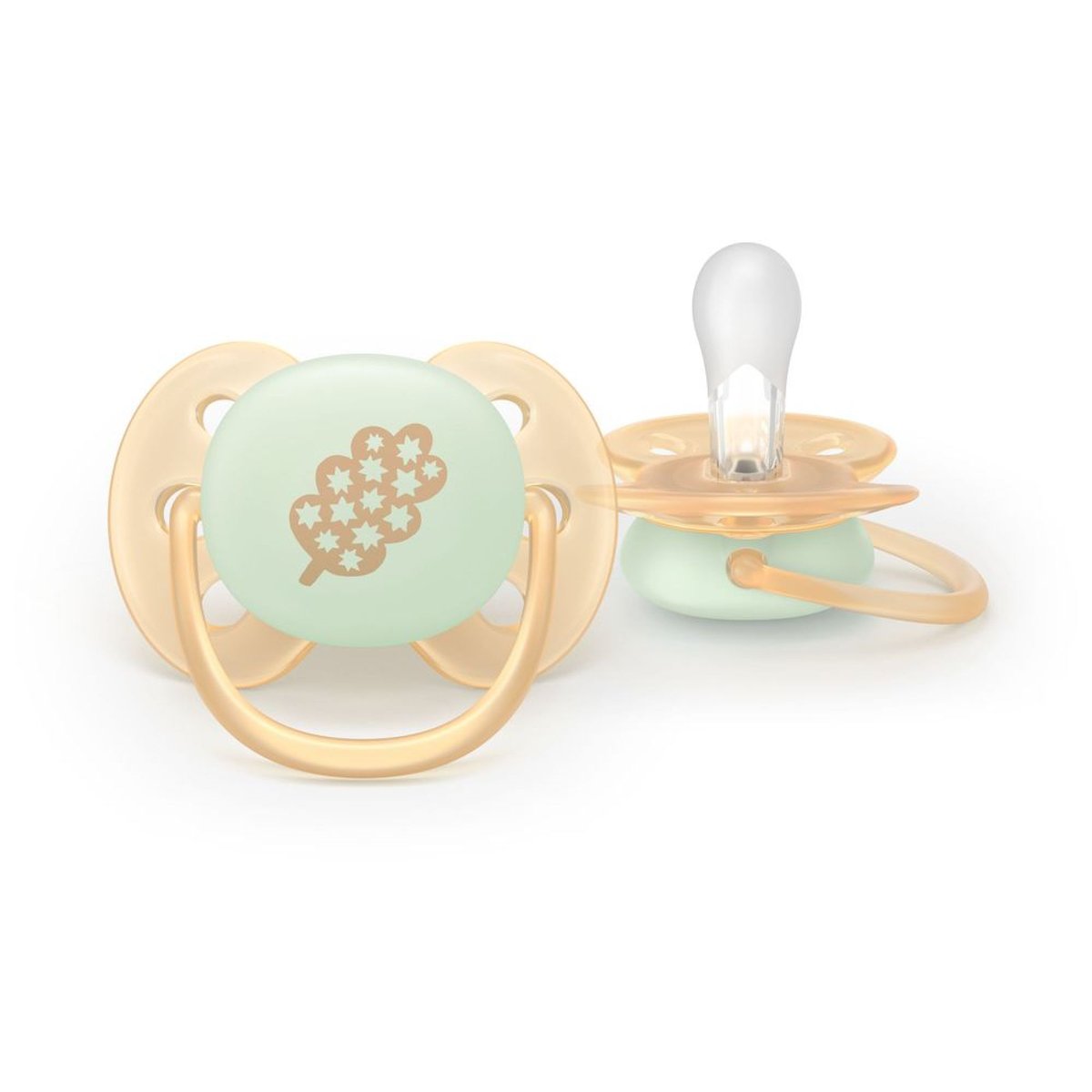 Lot de 2 sucettes Ultra Soft 6-18 mois vert, PHILIPS AVENT