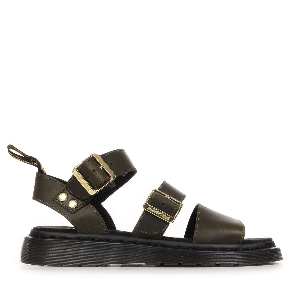 Sandales Gryphon en cuir Wyoming olive, DR. MARTENS