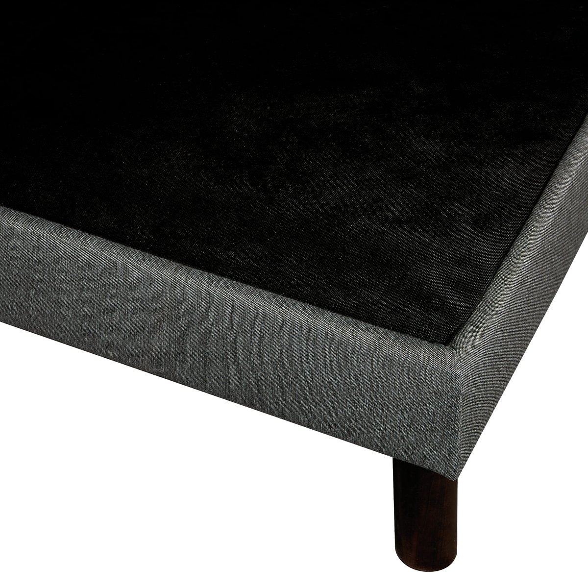 Ensemble matelas ressorts ensachés DISTINCT 2, sommier UNIC gris et pieds blanc, EPEDA