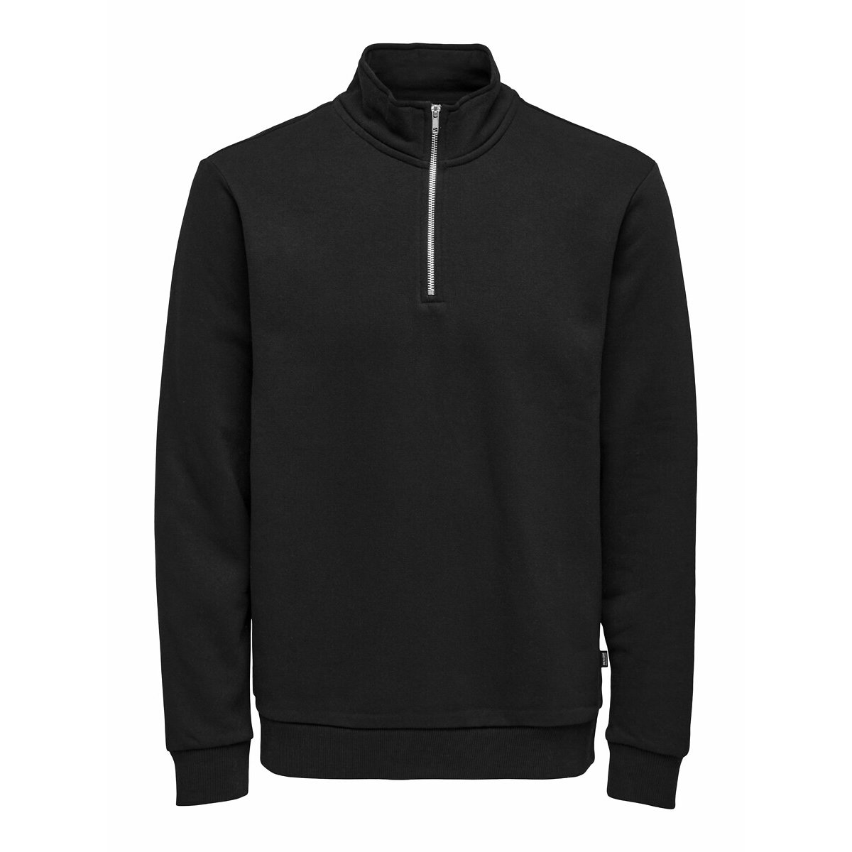 Sweat demi-zippé noir, ONLY & SONS