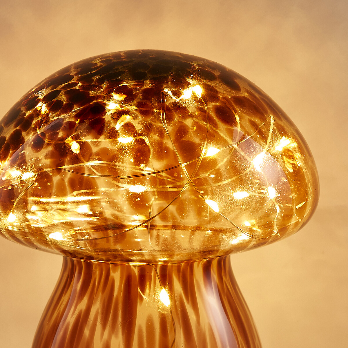 Lampe décorative champignon à LED en verre, Onoki marron, LA REDOUTE INTERIEURS