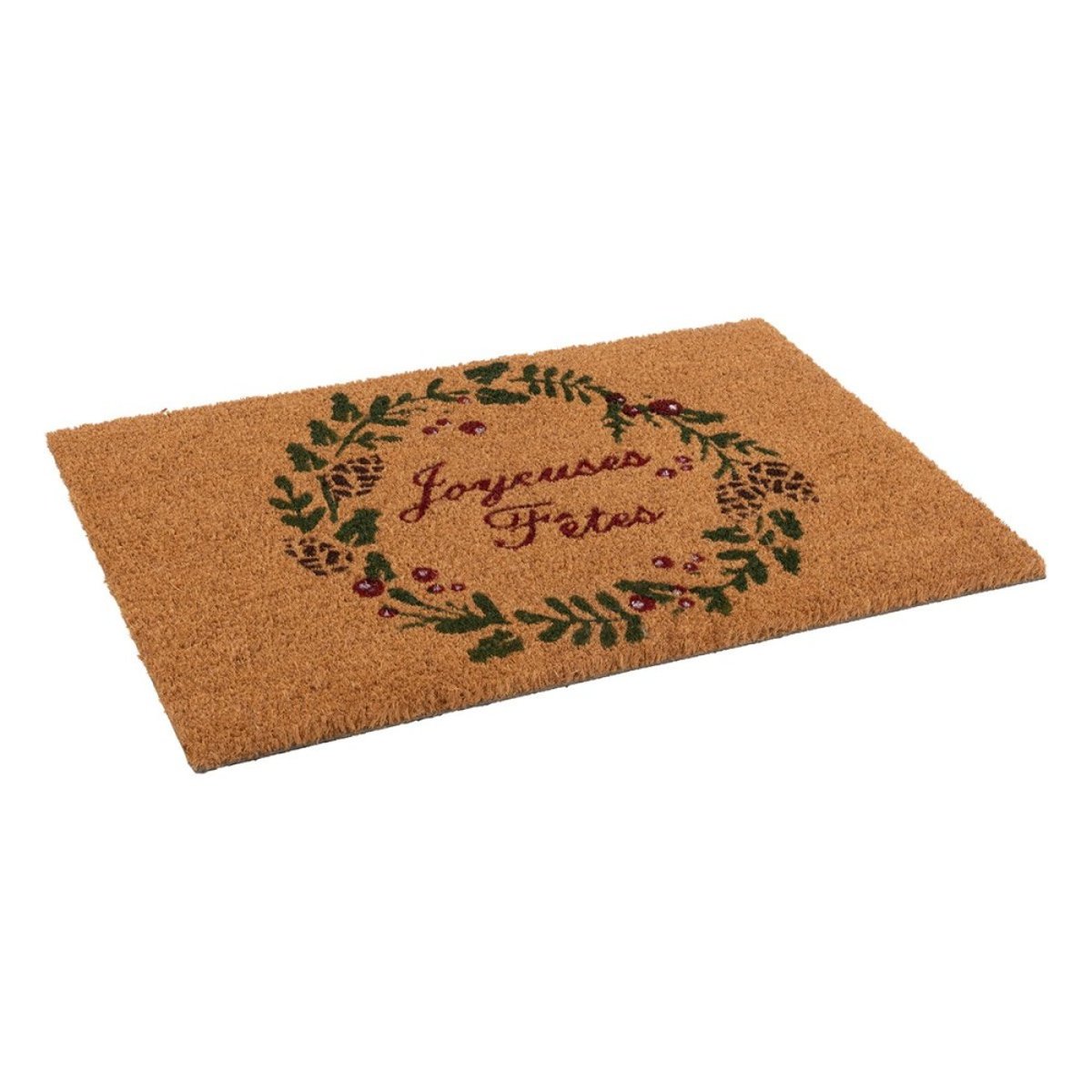 Paillasson Coco 40x60  Joyeuses fêtes marron, ATMOSPHERA