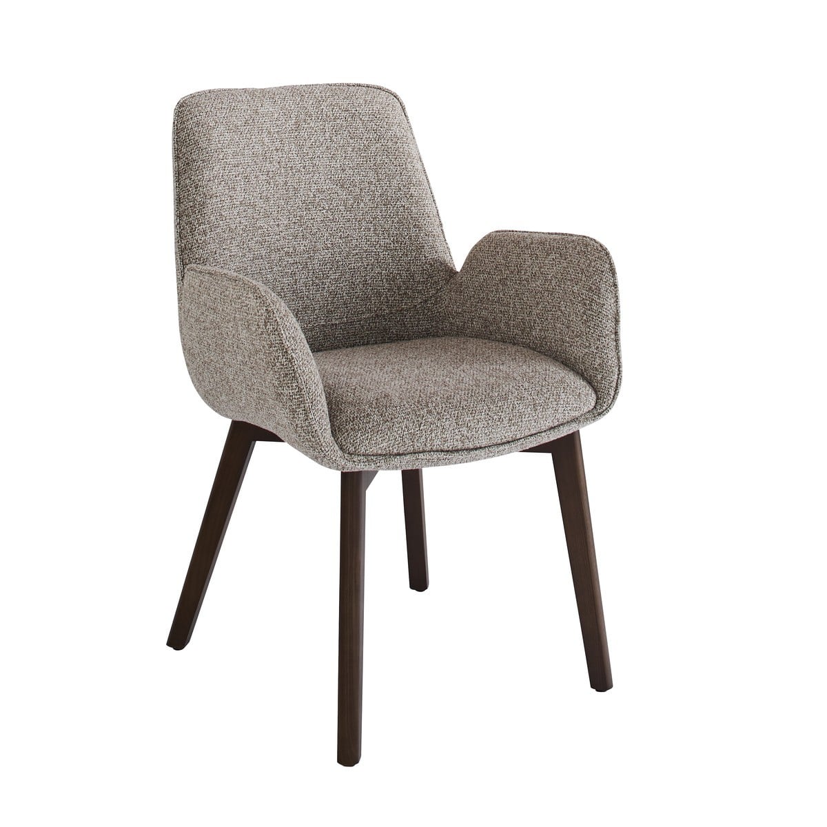 Lot de 2 chaises avec accoudoir tapissée beige KARL beige, SIGNATURE