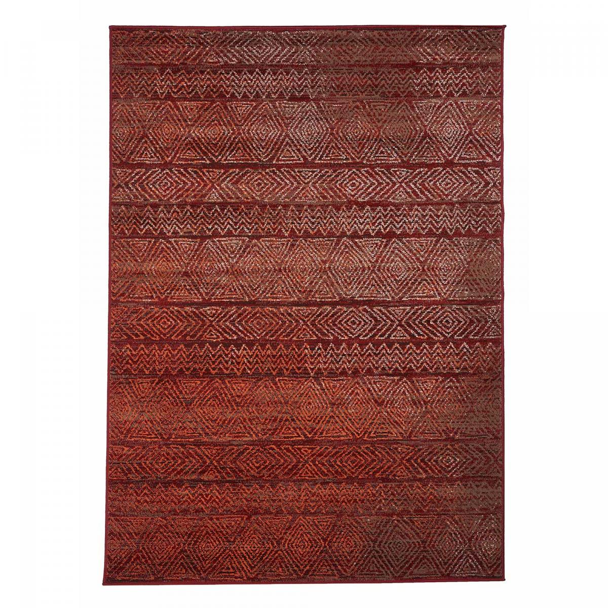 Tapis berbère tissé motif ethnic LYN1 CHILA rouge, UN AMOUR DE TAPIS