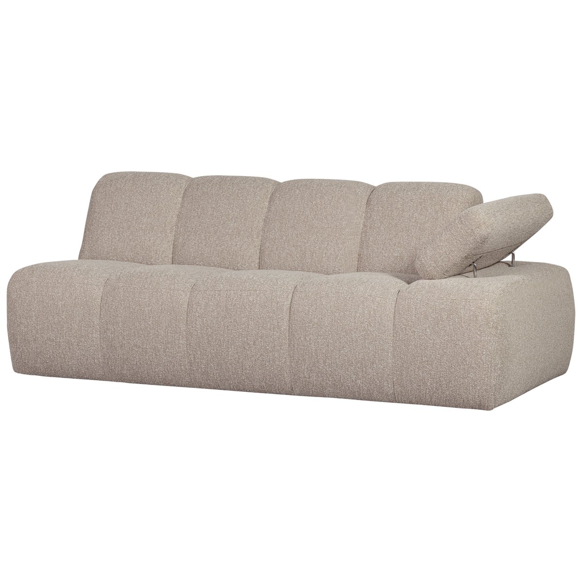 Élément de canapé 2 places droit de bouclé MOJO beige, WOOOD