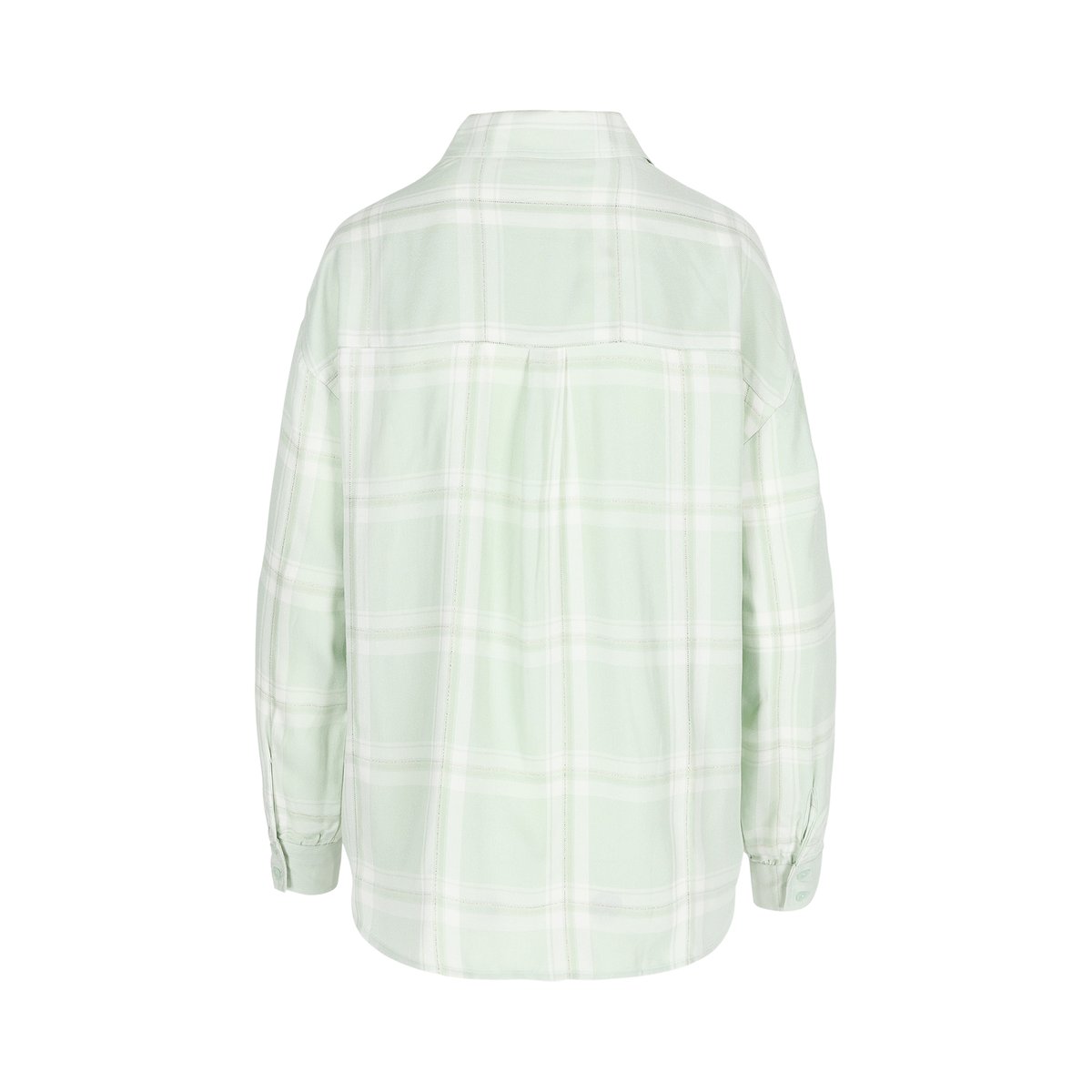 Chemise à carreaux avec fil textile vert pastel, LOLALIZA