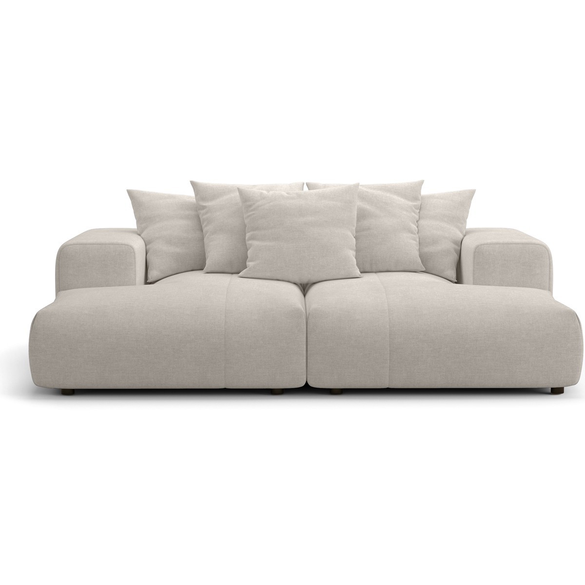 Canapé 3 places en tissu chenille - BELVIA beige, HOMIFAB