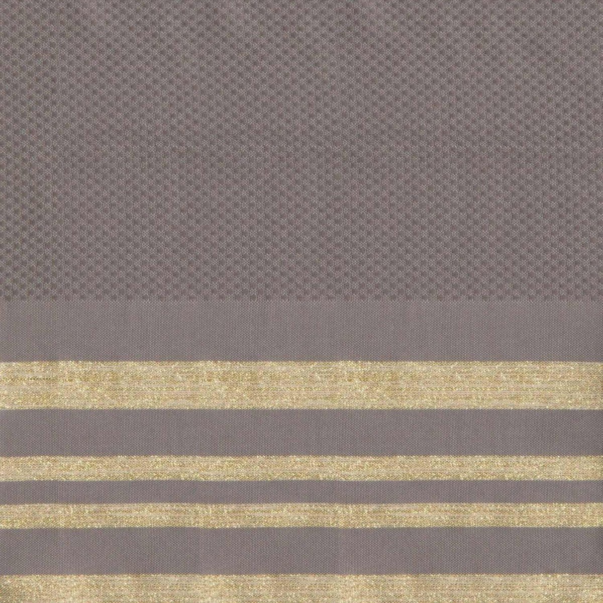 Fouta nid d'abeille coton HAMPTONS taupe clair / or, FEBRONIE
