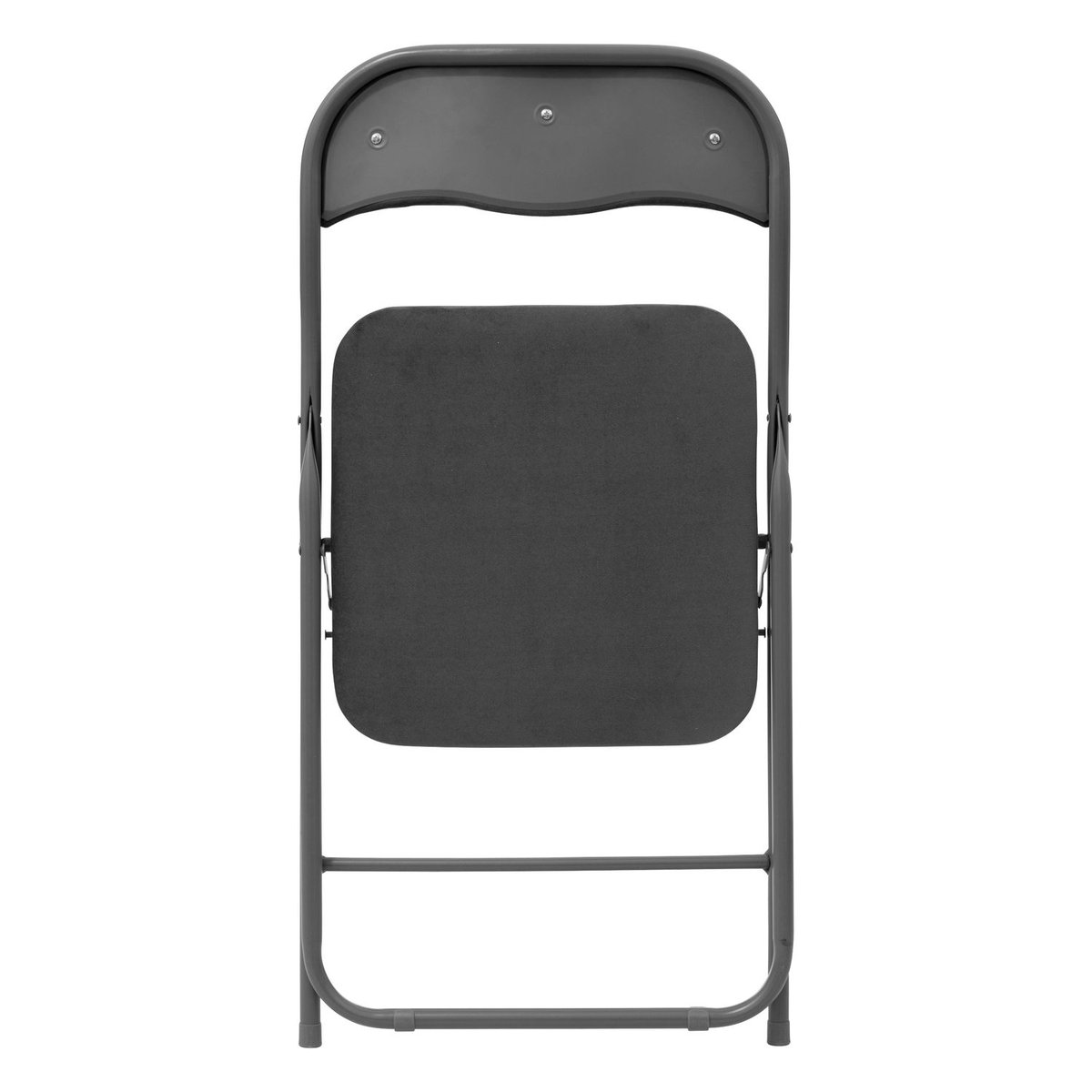 Lot de 2 chaises pliantes compactes en velours gris foncé, TOILINUX