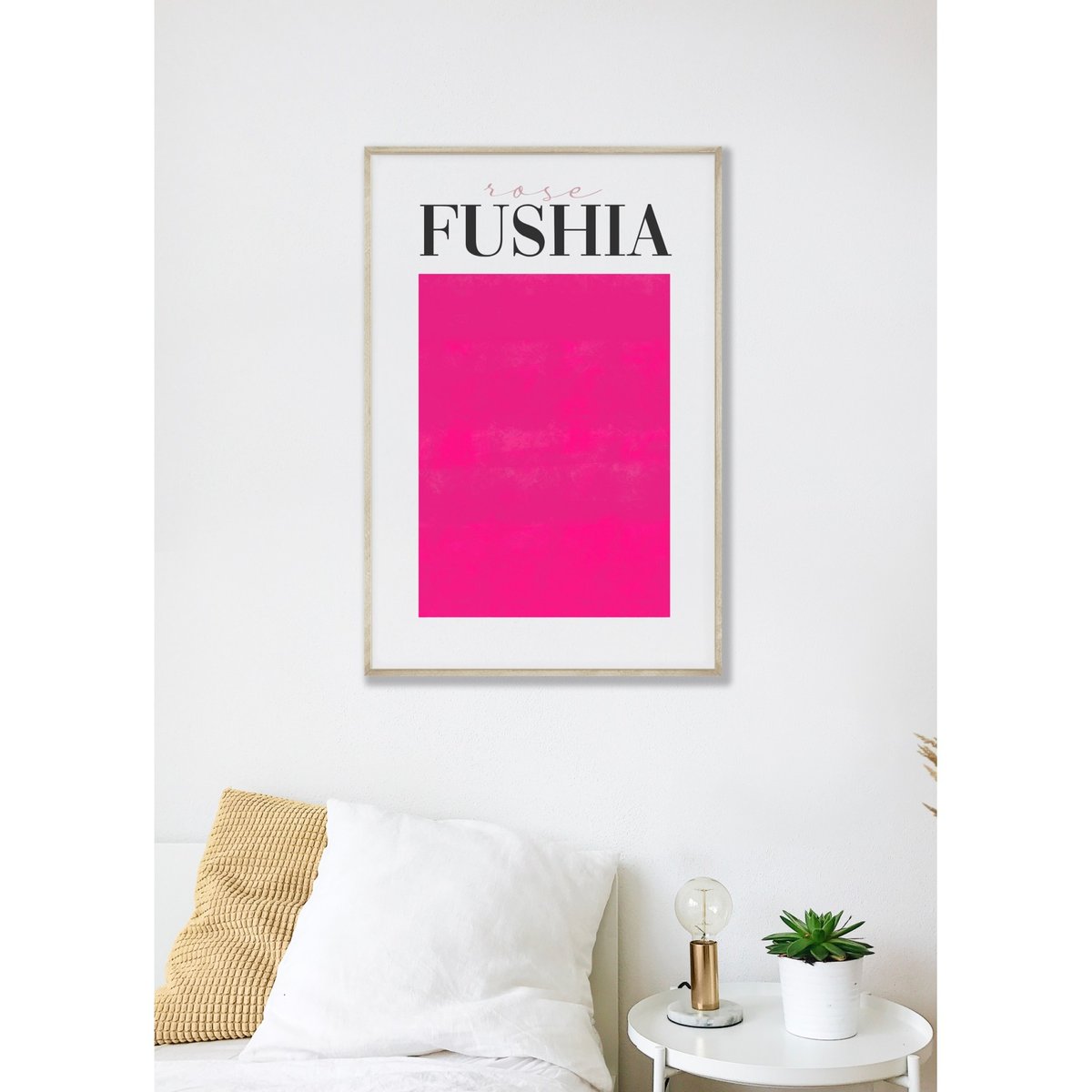 Affiche Rose Fushia blanc, L'AFFICHERIE