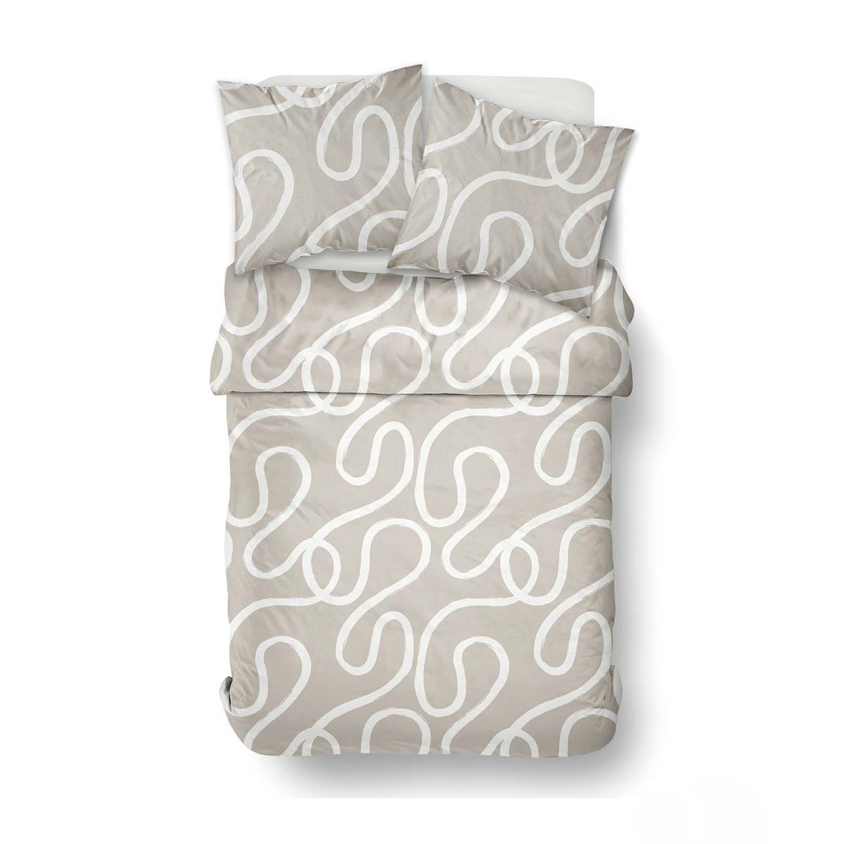 Parure de lit imprimé Graphique SUNSHINE EDMOND beige, TODAY