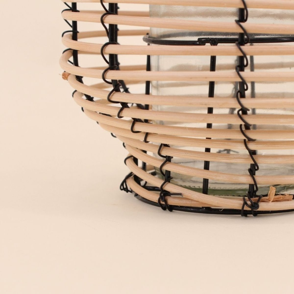 Lanterne en rotin 26cm naturel, ORNAMI