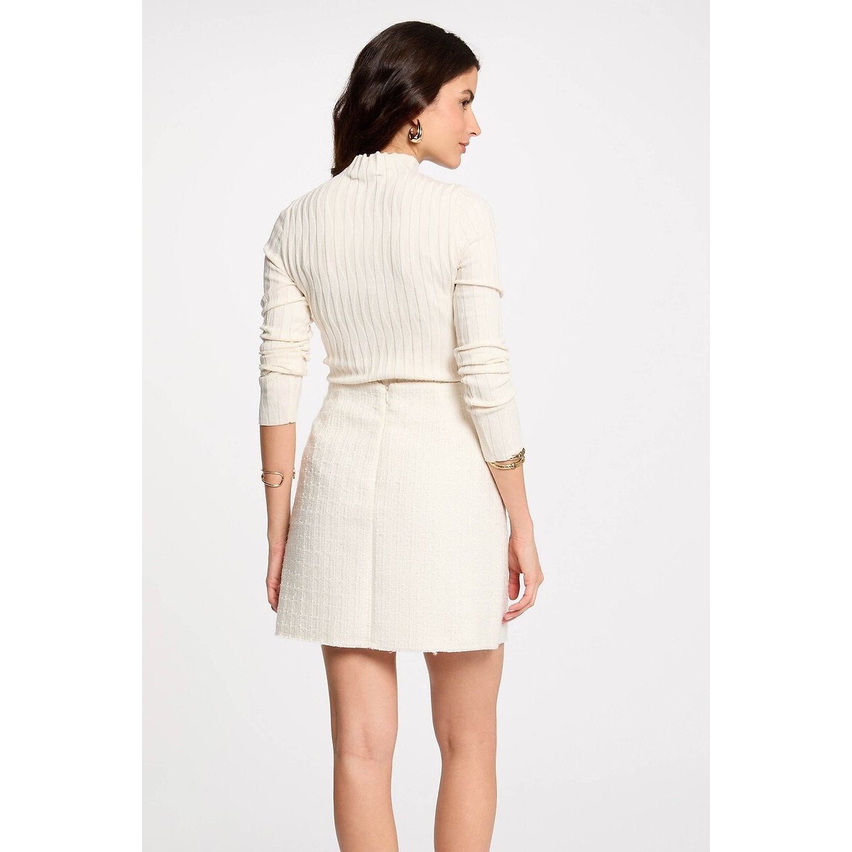 High Neck Jumper ivory, MORGAN