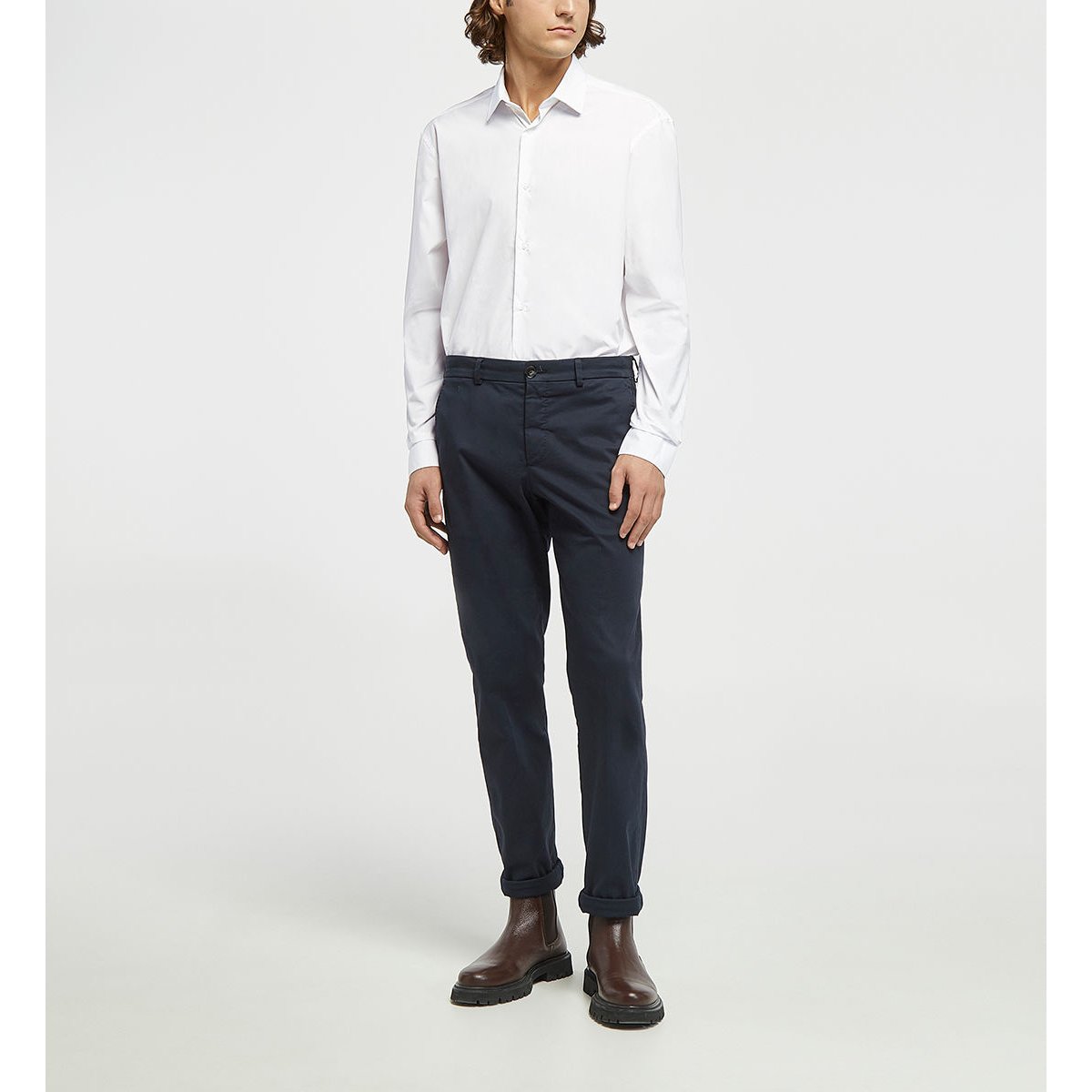 Chemise confort a2plies en coton bio double retors blanc, GALERIES LAFAYETTE