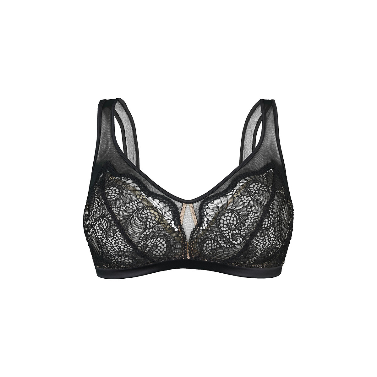 Serena Non-Underwired Bralette black/skintone, SANS COMPLEXE