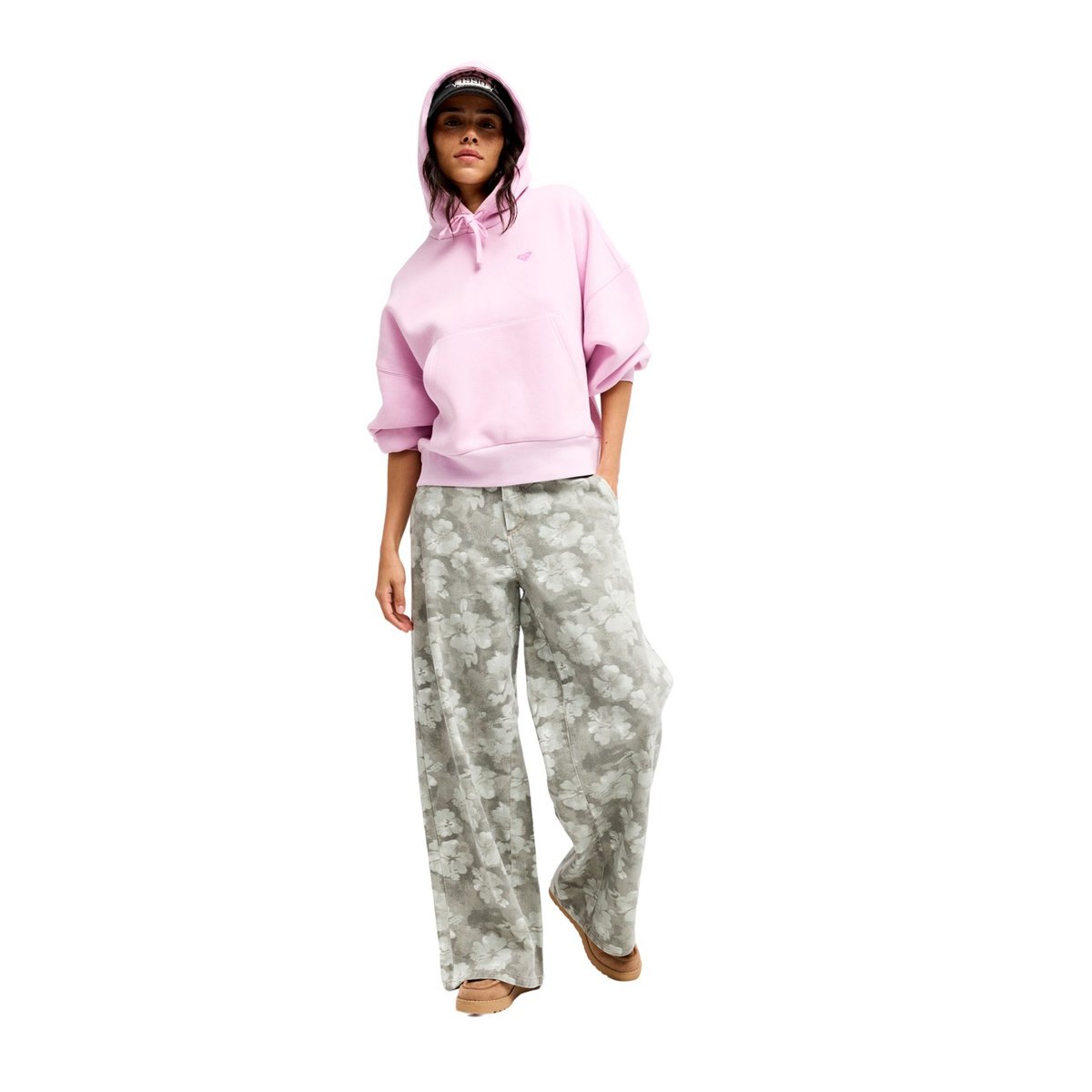 Pantalon camouflage ample OWN THE SPACE. vert oil green blurry, ROXY