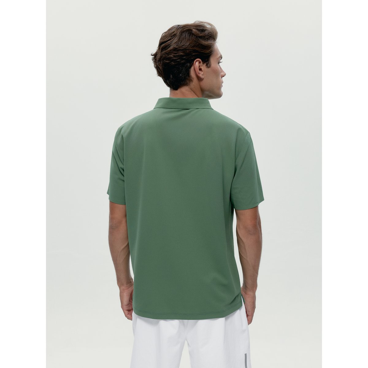T-shirt de sport homme Burma Manches courtes col polo finition thermosoudée vert prairie, BORN