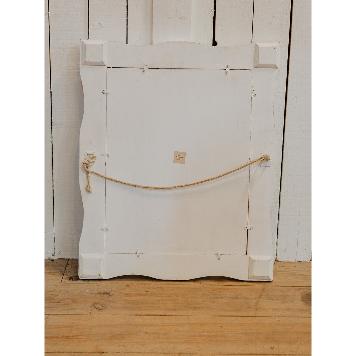 Miroir en bois blanc Georges N°1526 - Bon état blanc, DEBONGOUT