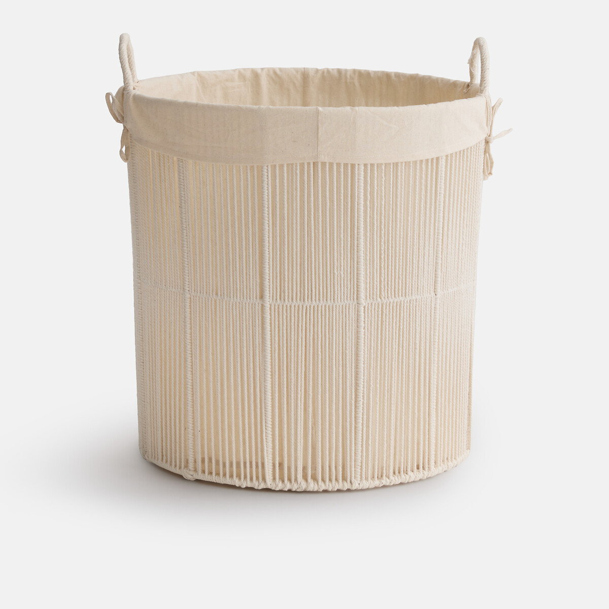 Ellia Cotton Laundry Basket ecru , LA REDOUTE INTERIEURS
