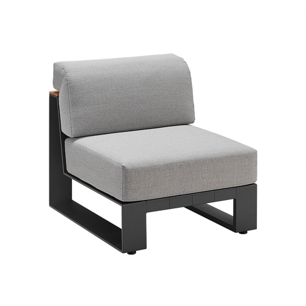 Salon de jardin d'angle en aluminium, SOFY gris anthracite, AU JARDIN DE CHLOÉ