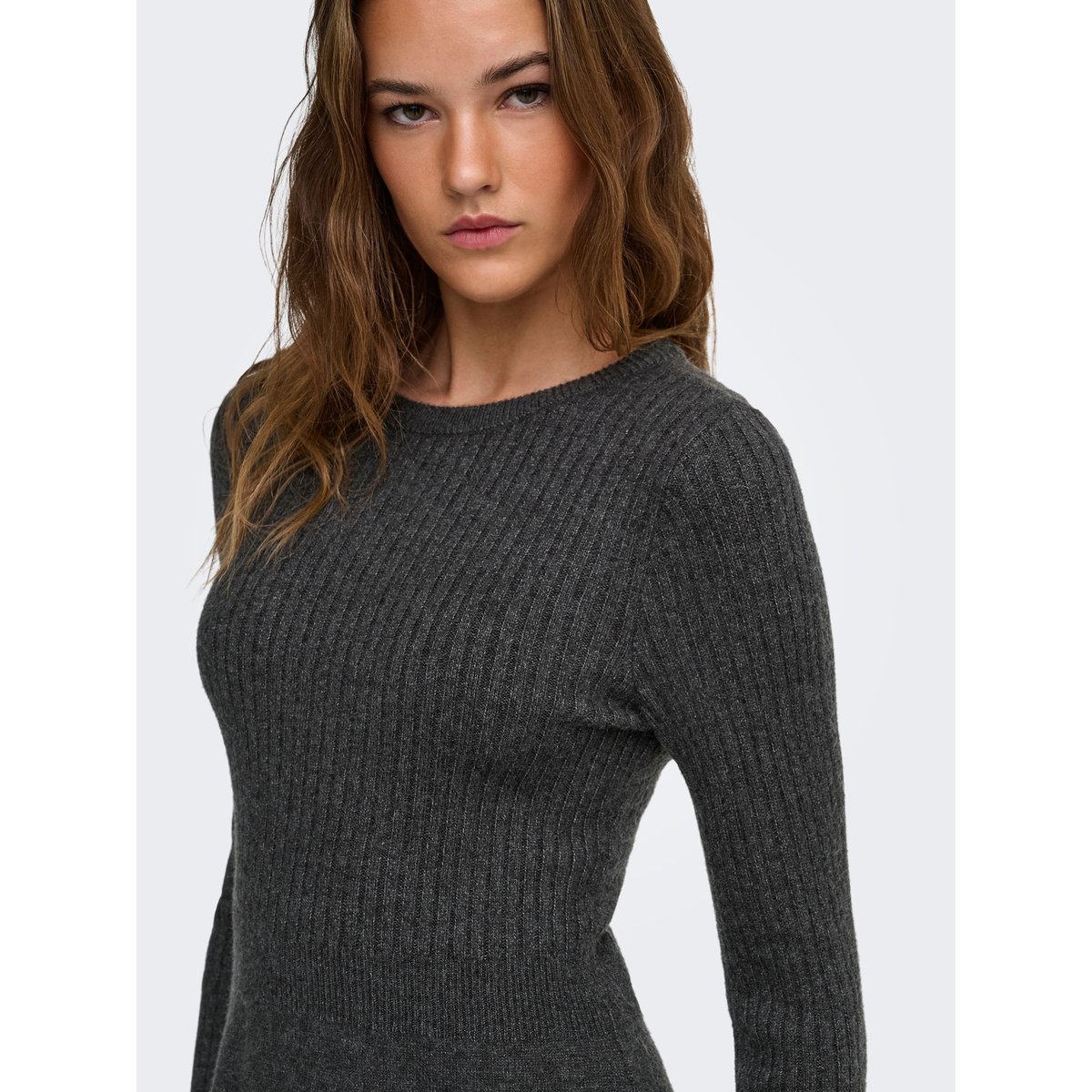 Robe En Maille dark grey melange, ONLY
