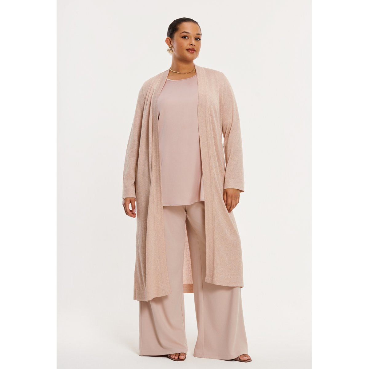 Cardigan avec manches longues brun clair, YOEK