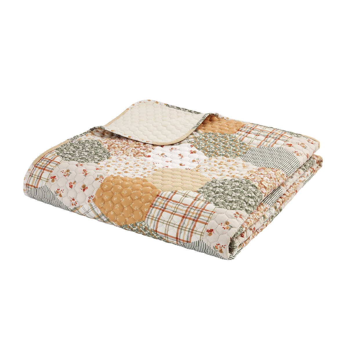 Floral Patchwork Bedspread natural, CATHERINE LANSFIELD
