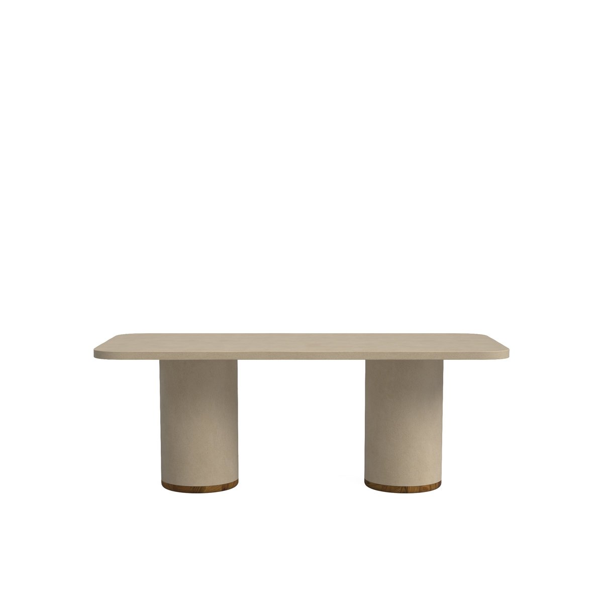 Table à manger en microciment gris pierre 160 cm - SALVIA sable, HANNUN