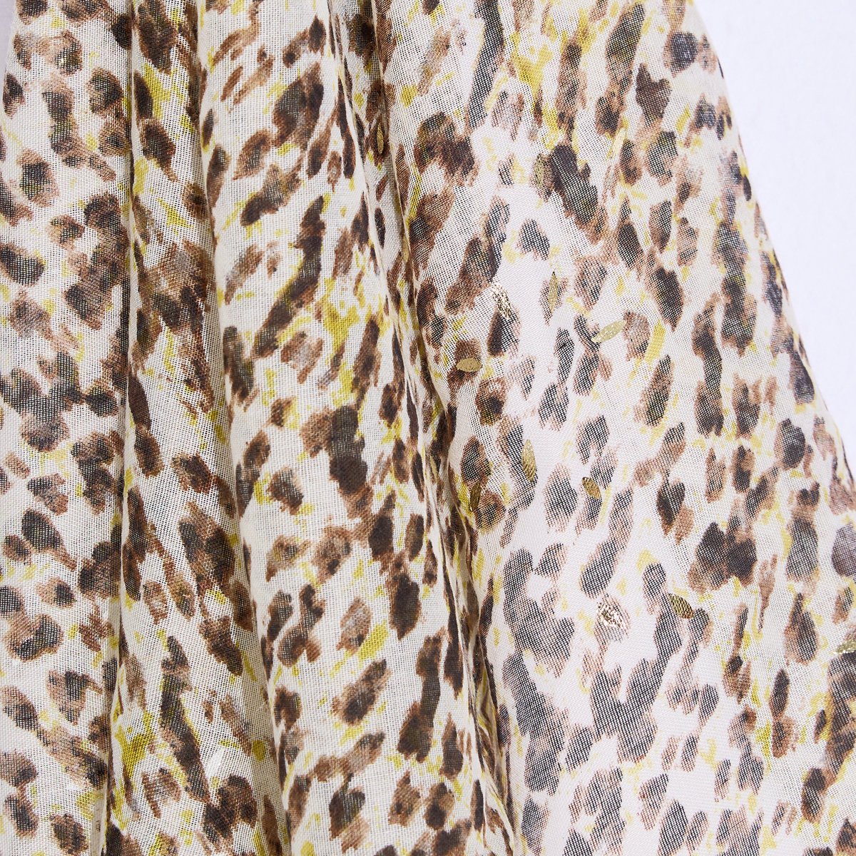 Foulard imprimé léopard beige, GRAIN DE MALICE