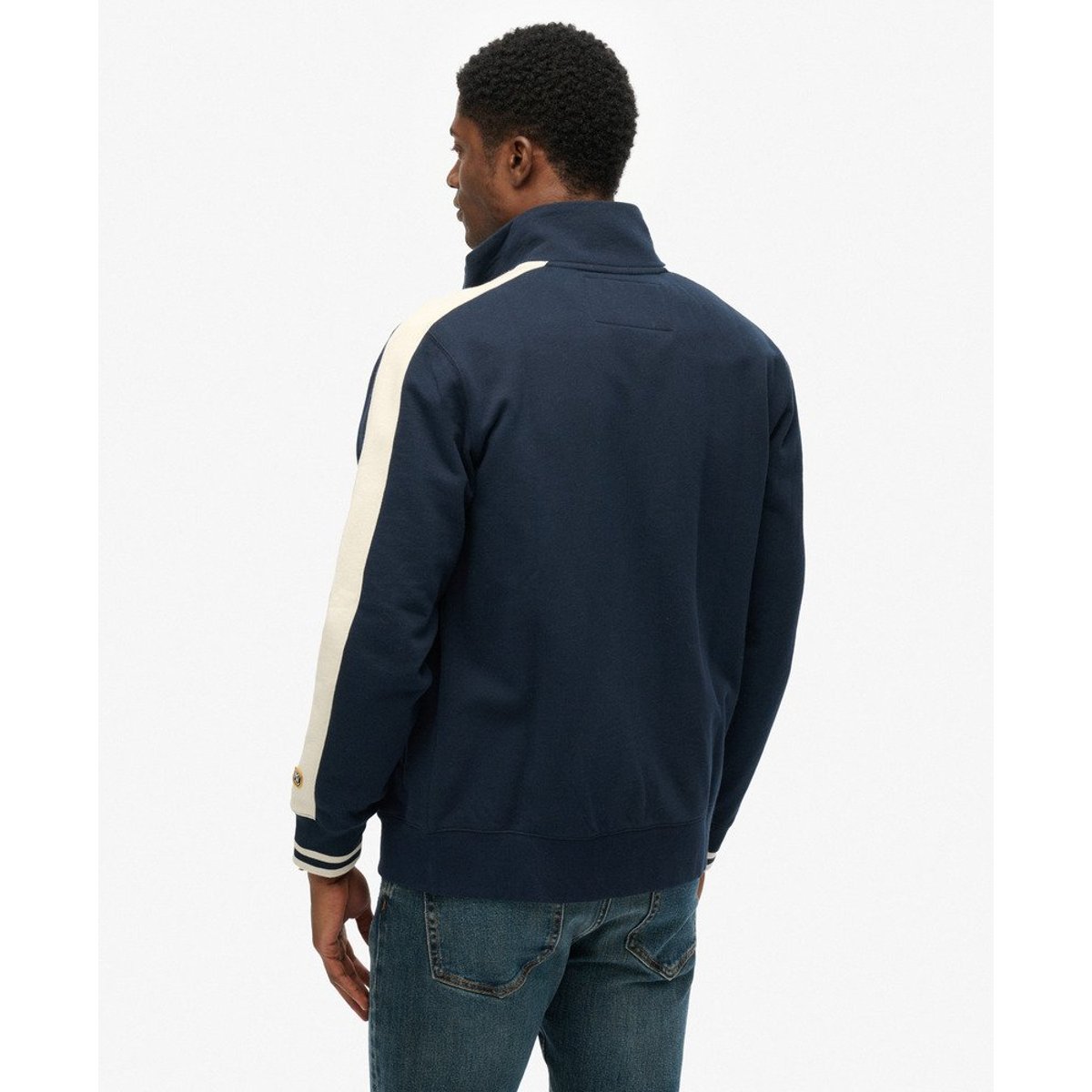 Veste de Survêtement Athletic Club bleu marine nautique, SUPERDRY