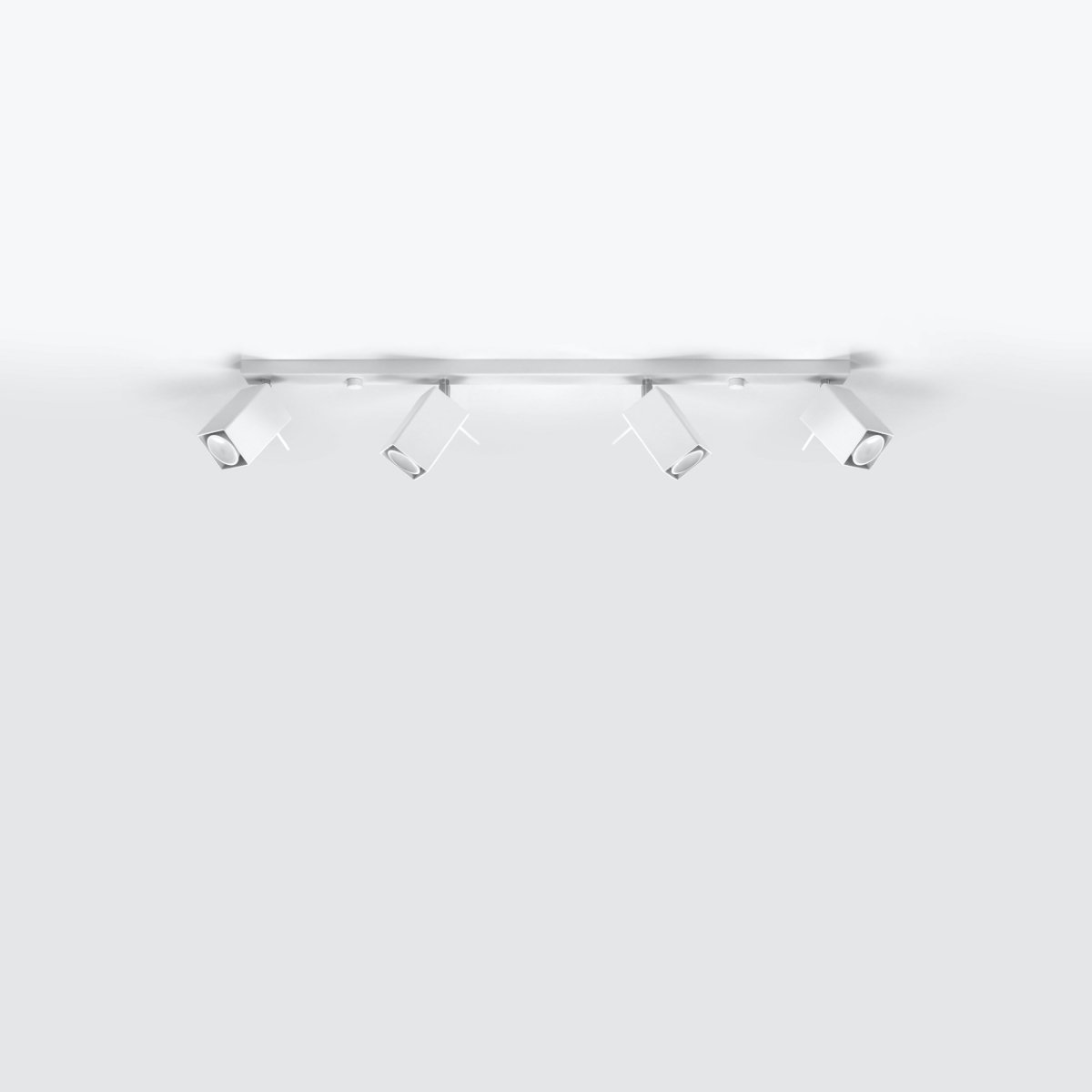 Plafonnier Acier Blanc GU10 4 Merida Line blanc, EDEN
