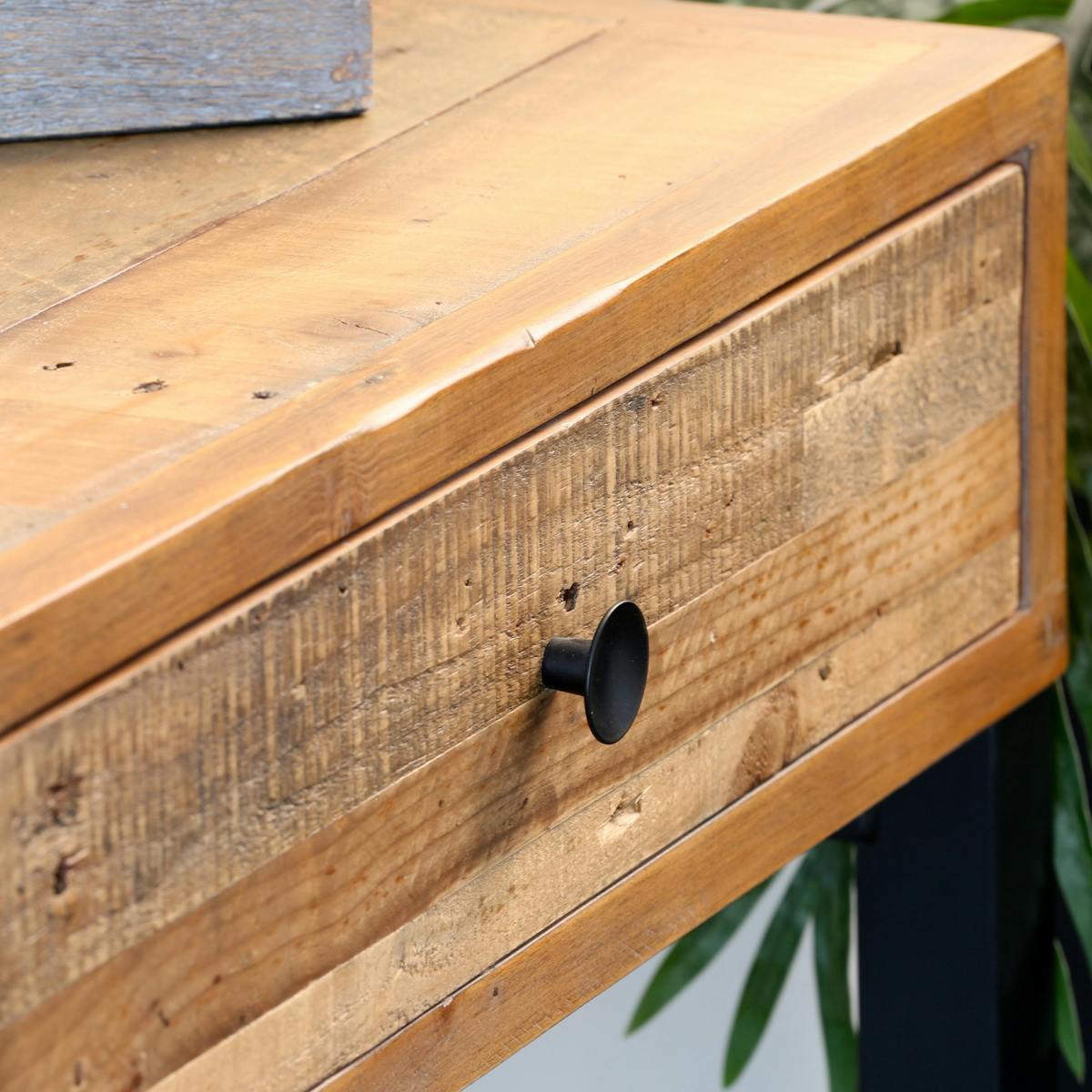 Console d'entrée 2 tiroirs en bois recyclé BRISBANE bois naturel, PIER IMPORT