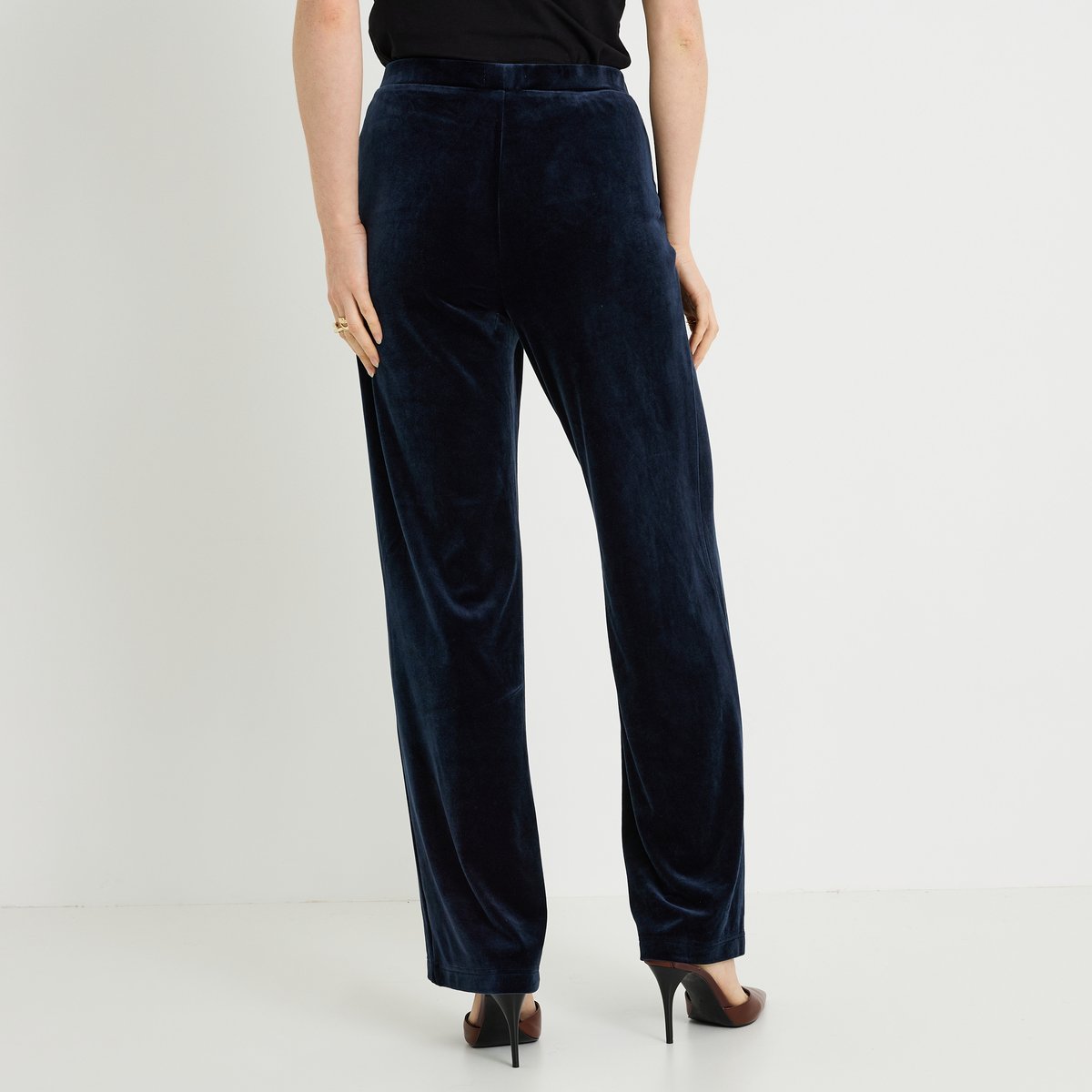 Pantalon large en velours bleu, GRAIN DE MALICE