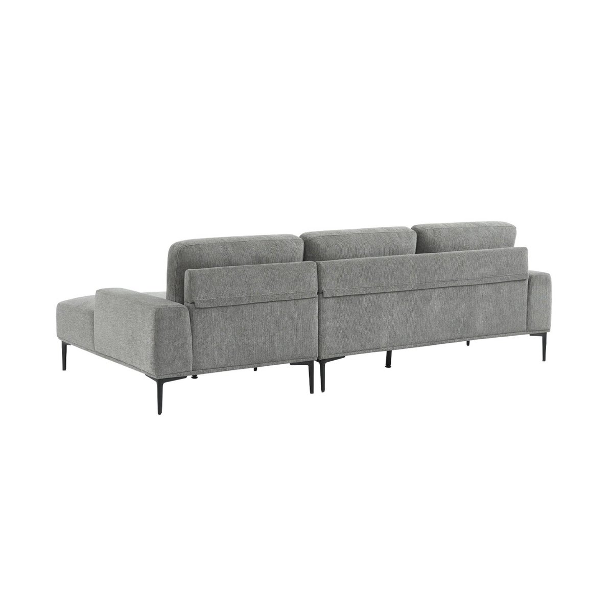 Canapé d'angle droit 3 places tissu ATLANTA gris foncé, SWEEEK