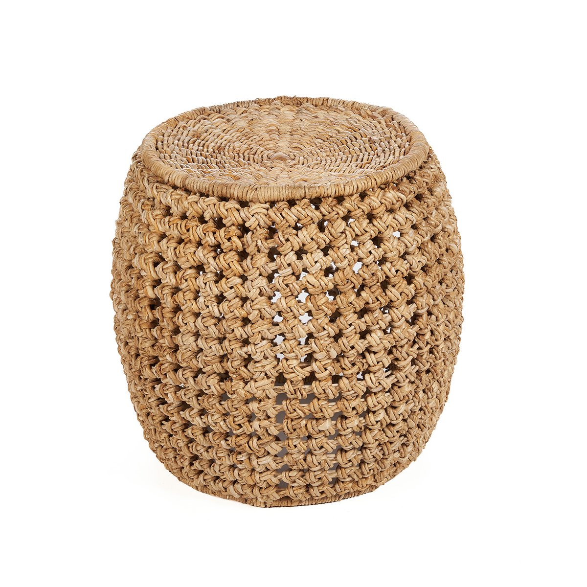 Tabouret en feuille de bananier ZARKAH beige, BAZAR BIZAR