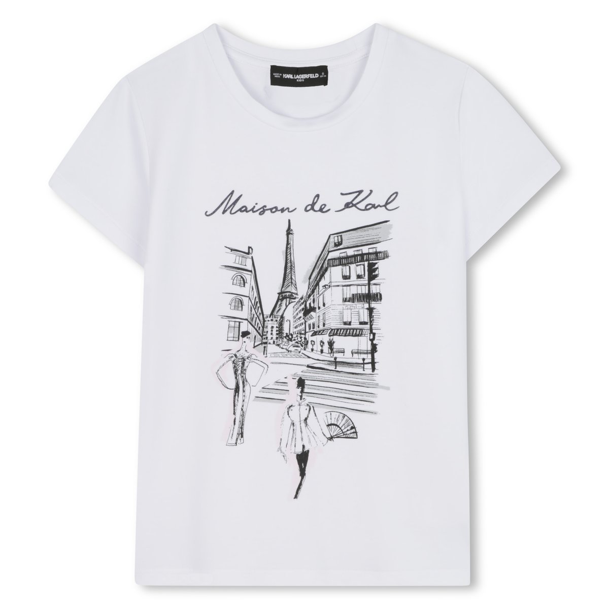 T-shirts à manches courtes blanc, KARL LAGERFELD KIDS
