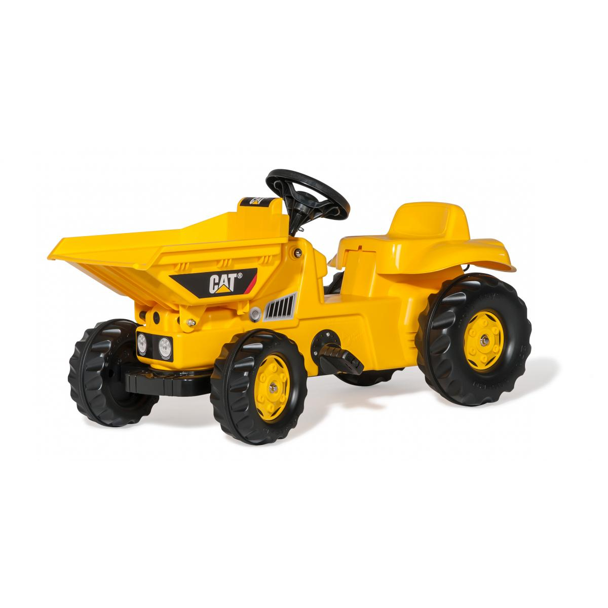 Tracteur a Pedales rollyKid Dumper CAT jaune, ROLLY TOYS
