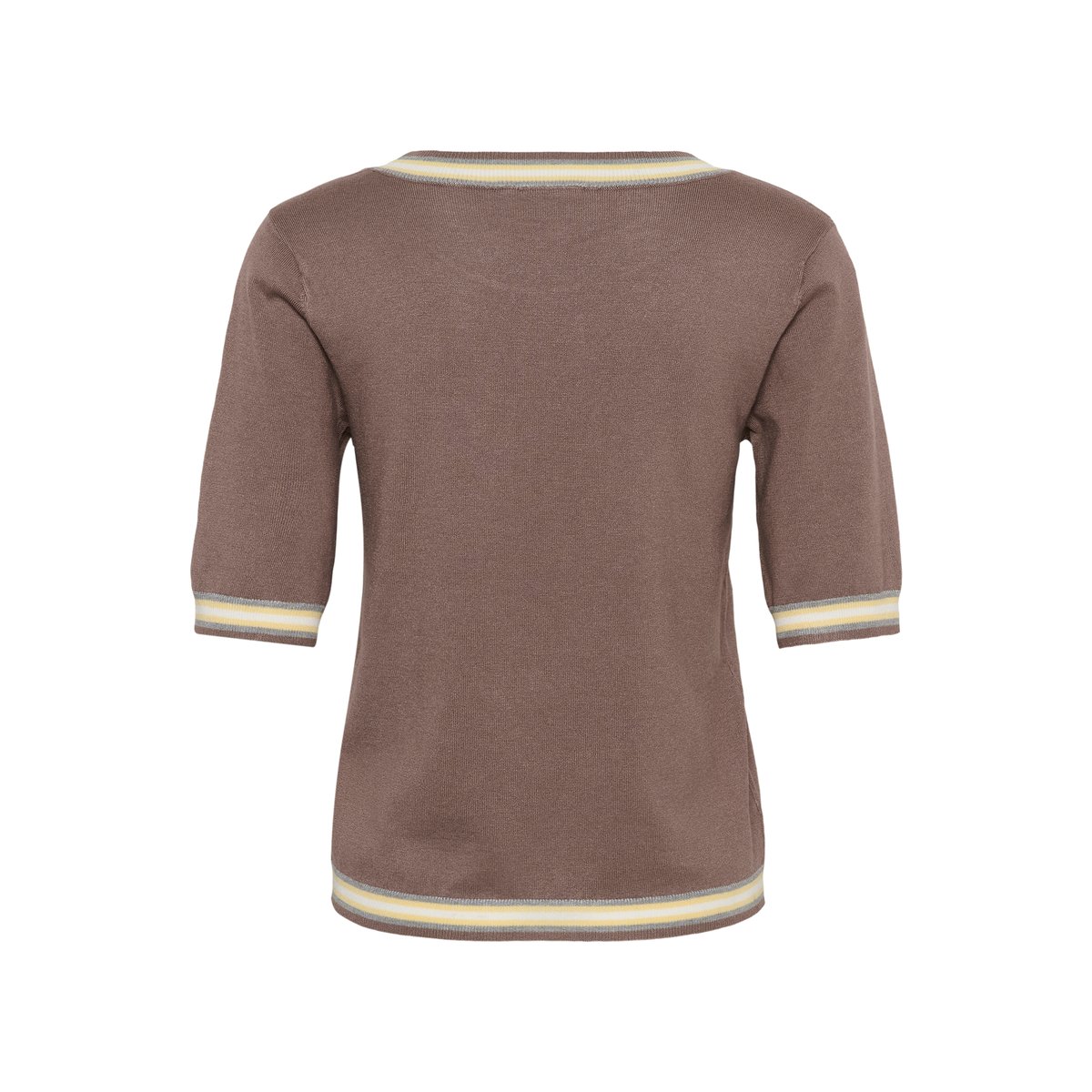Pullover tricoté beige deep taupe/multi stripes, KAFFE