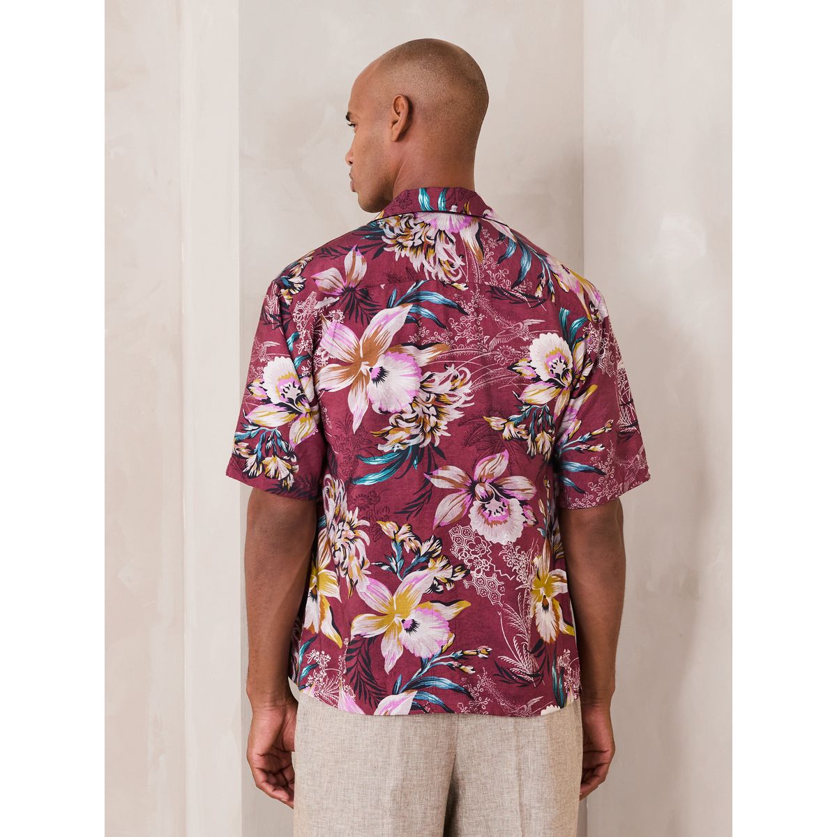 Chemise imprimée à manches courtes n. premium violet, NEXT