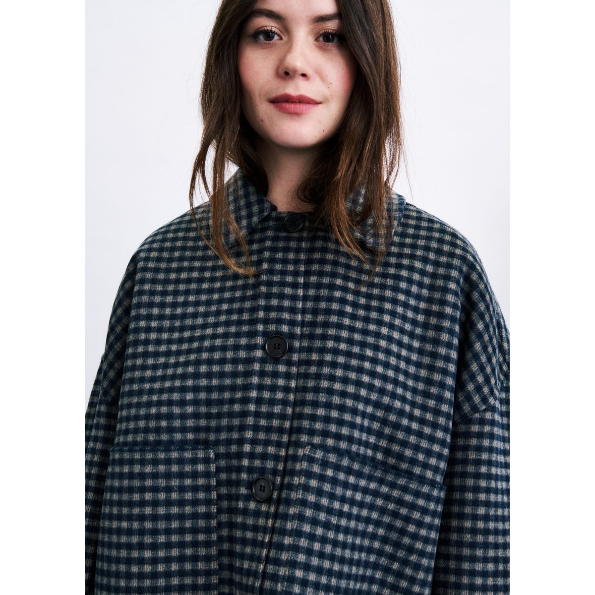 Manteau Sheffield en laine SHEFFIELD bleu marine, FRNCH